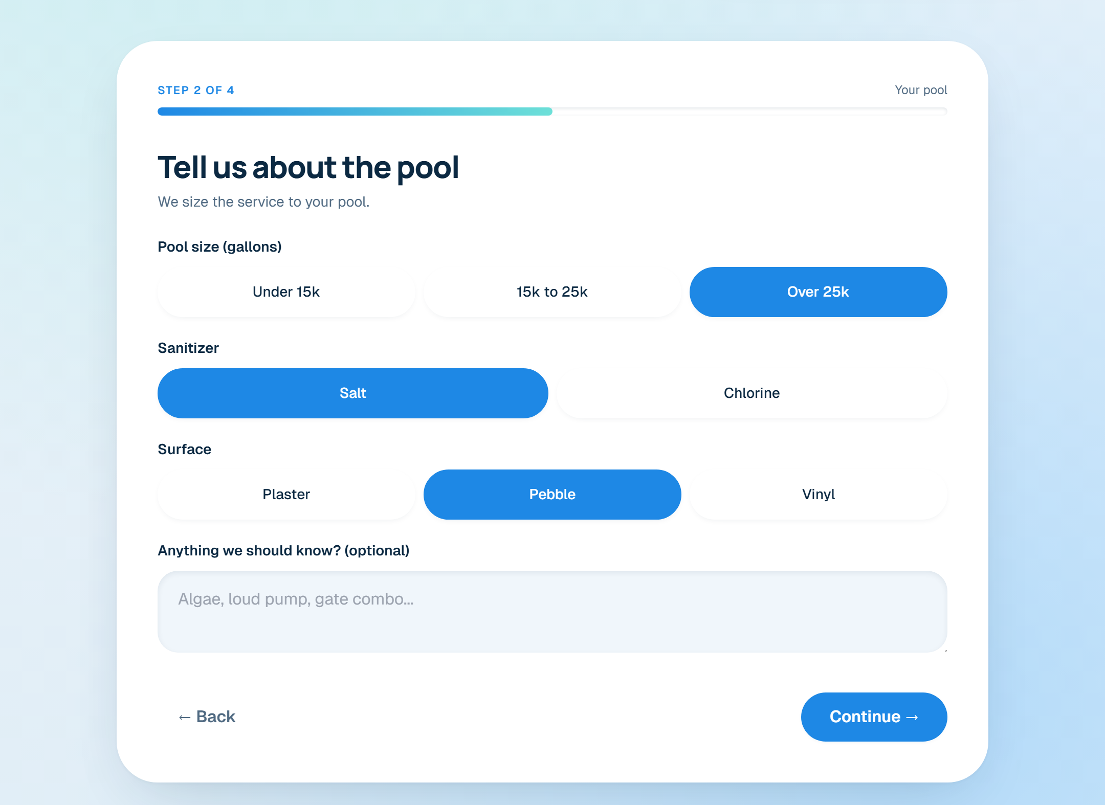 Pool concept
